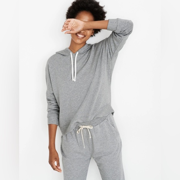 Miles(s) by Madewell Warmup Hoodie Sweatshirt in Light Heather Grey, Size XS - Picture 1 of 12